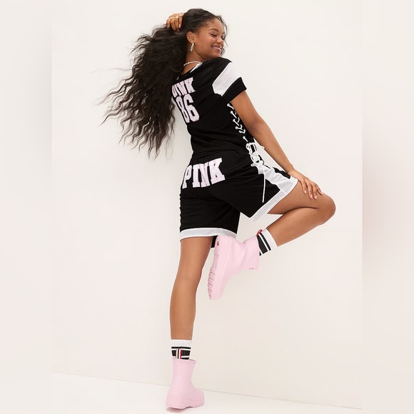 NWT Victoria’s Secret PINK Varsity Basketball Shorts - Picture 1 of 8